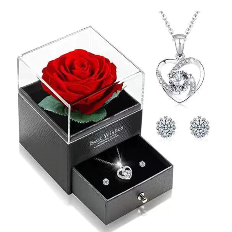 Heart-Shaped Silver Jewelry Set WEM Support (www.WEM.support)