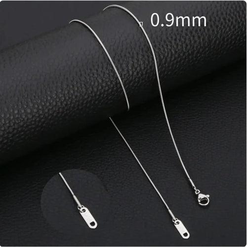 Minimalist Men's Stainless Steel Snake Chain Necklace WEM Support (www.WEM.support)