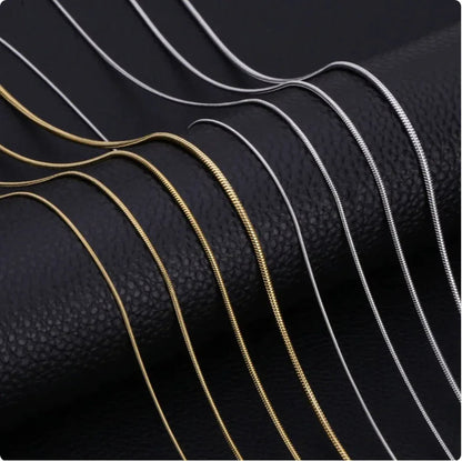 Minimalist Men's Stainless Steel Snake Chain Necklace WEM Support (www.WEM.support)