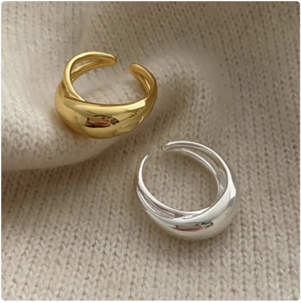 925 Sterling Silver Curved Ring WEM Support (www.WEM.support)