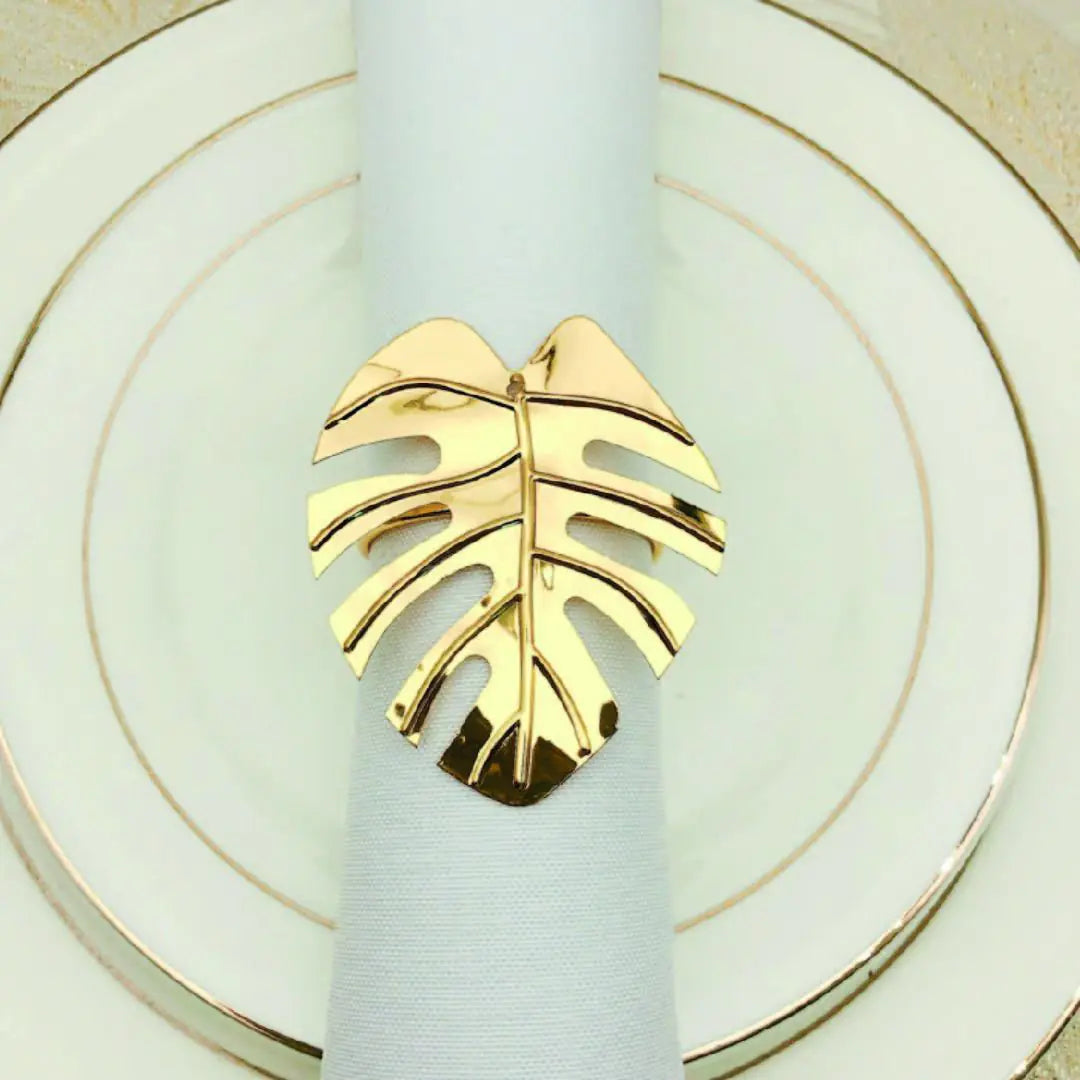 Leaf Napkin Ring Set of 6 WEM Support (www.WEM.support)