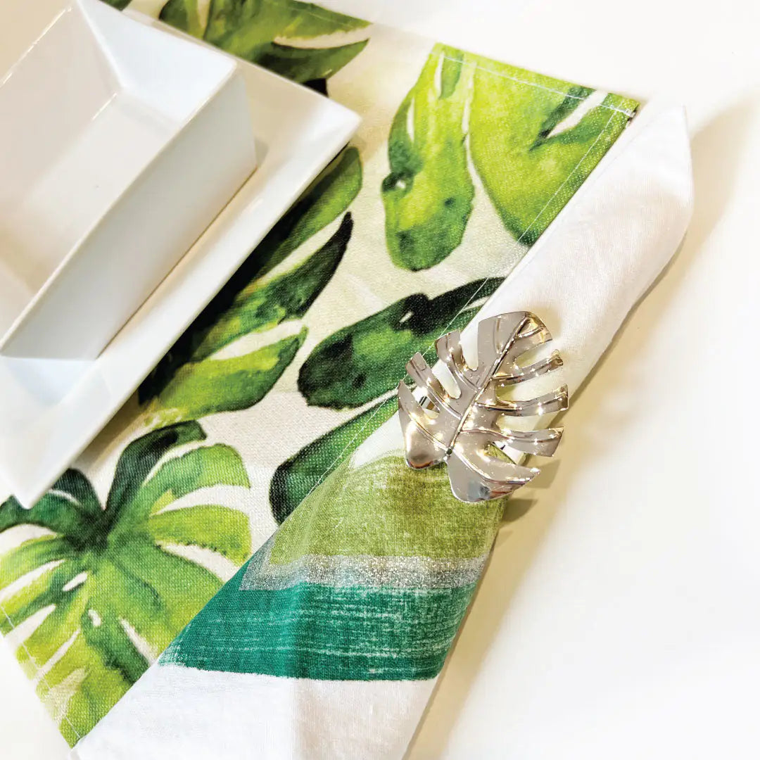 Leaf Napkin Ring Set of 6 WEM Support (www.WEM.support)