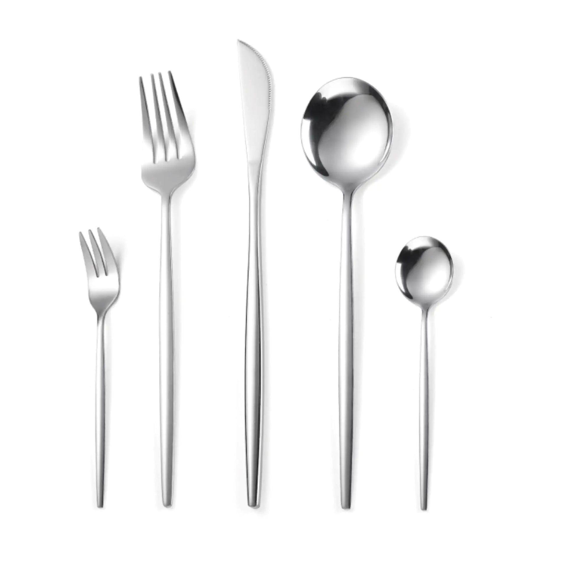 Slim Flatware -Place Set of 5 WEM Support (www.WEM.support)