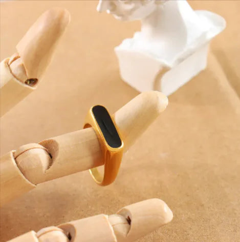 French Chic Geometric Acrylic Ring – Modern Fashion Statement WEM Support (www.WEM.support)