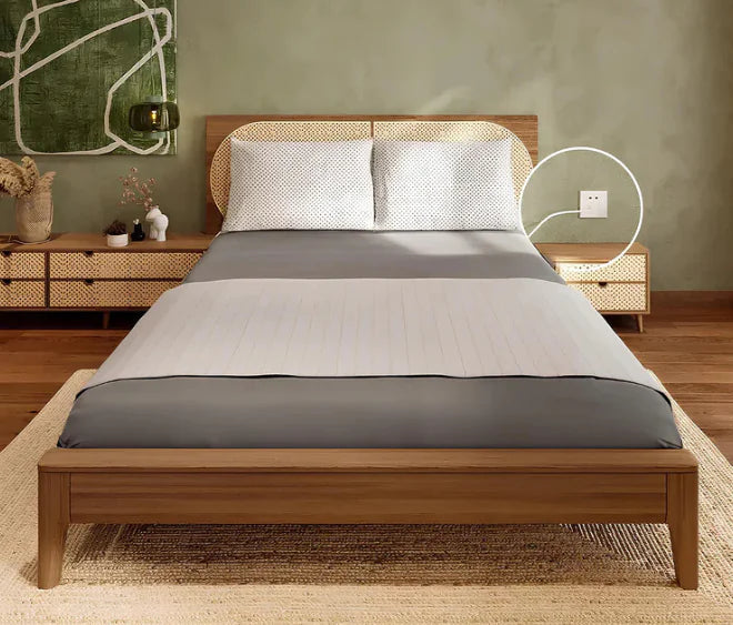 Grounding Bed Sheet Cotton Silver Fiber WEM Support (www.WEM.support)