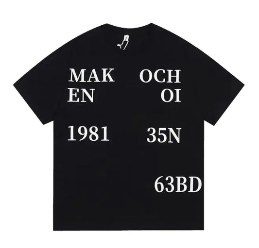 High Street Fashion Brand Printed Letters Men's Short Sleeve WEM Support (www.WEM.support)