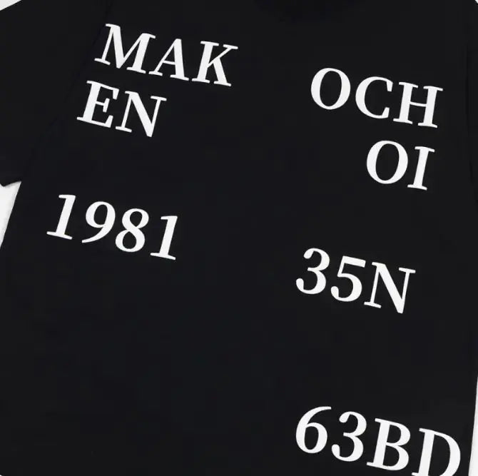 High Street Fashion Brand Printed Letters Men's Short Sleeve WEM Support (www.WEM.support)