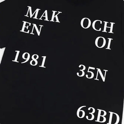 High Street Fashion Brand Printed Letters Men's Short Sleeve WEM Support (www.WEM.support)