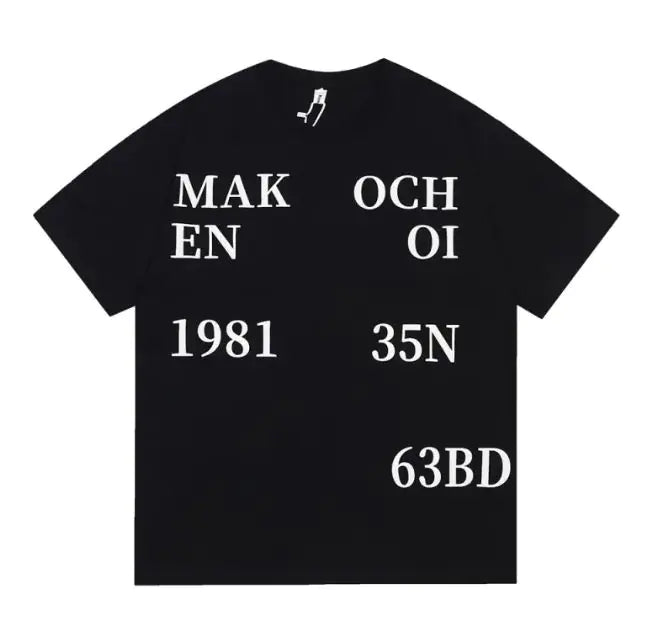 High Street Fashion Brand Printed Letters Men's Short Sleeve WEM Support (www.WEM.support)