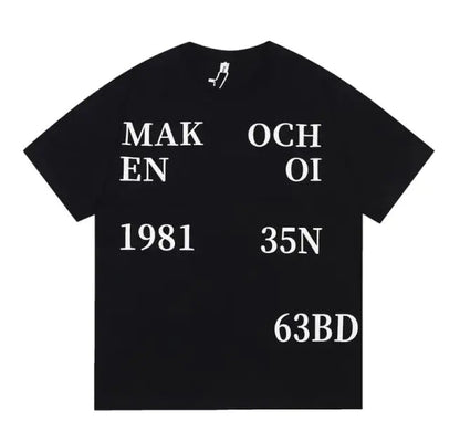 High Street Fashion Brand Printed Letters Men's Short Sleeve WEM Support (www.WEM.support)