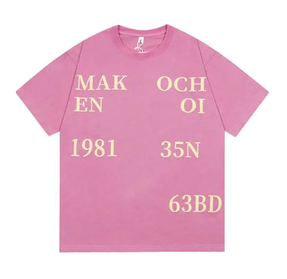 High Street Fashion Brand Printed Letters Men's Short Sleeve WEM Support (www.WEM.support)