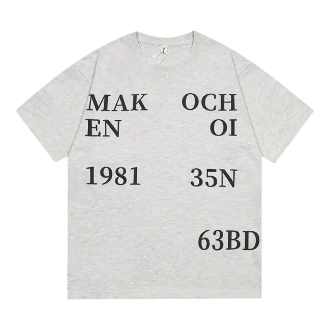 High Street Fashion Brand Printed Letters Men's Short Sleeve WEM Support (www.WEM.support)