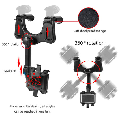 360 Rotatable Smart Phone Car Holder WEM Support (www.WEM.support)