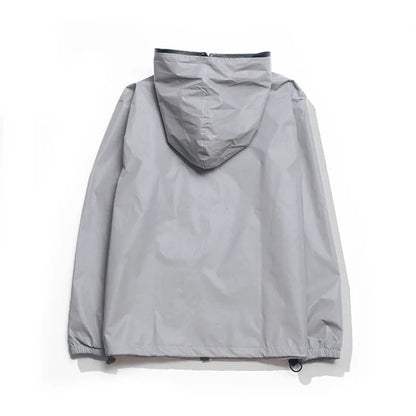 Solid Color Zipper Decoration Reflective Jacket Men's Jacket WEM Support (www.WEM.support)