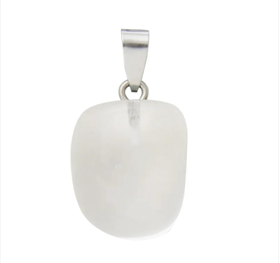 Natural Crystal Stone Pendant Necklace WEM Support (www.WEM.support)