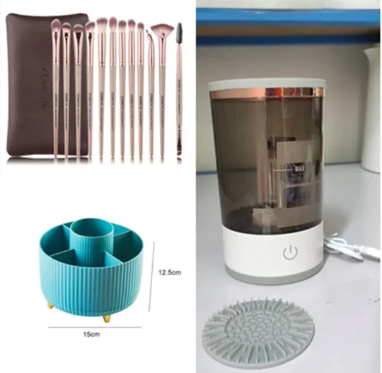 Electric Makeup Brush Cleaner with USB Charging WEM Support (www.WEM.support)