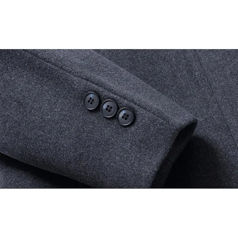 Stand Collar Woolen Coat WEM Support (www.WEM.support)