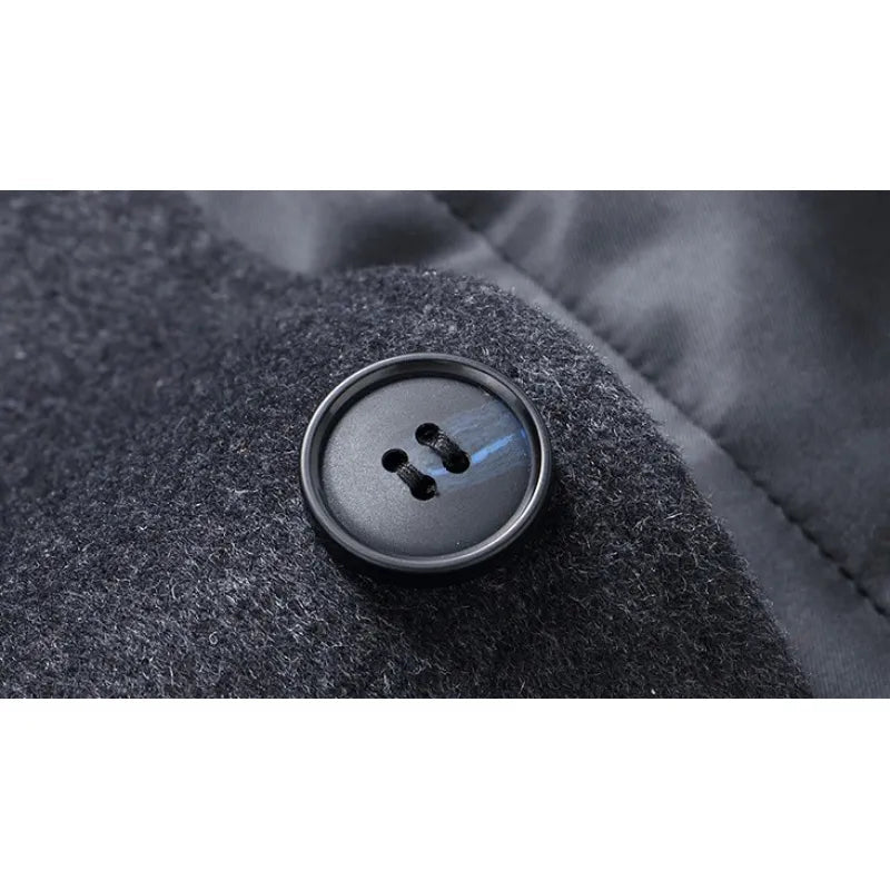 Stand Collar Woolen Coat WEM Support (www.WEM.support)