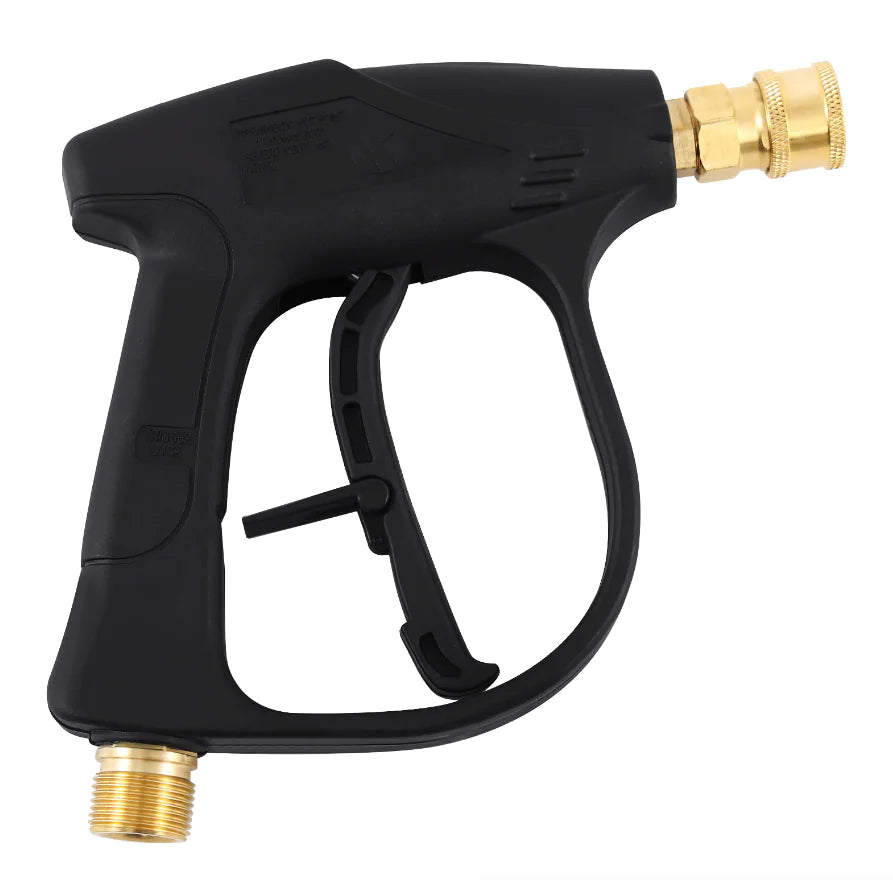 1/4" High Pressure Washer Gun 4000 PSI Car Wash Foam Spray Short Wand w/ Nozzle WEM Support (www.WEM.support)