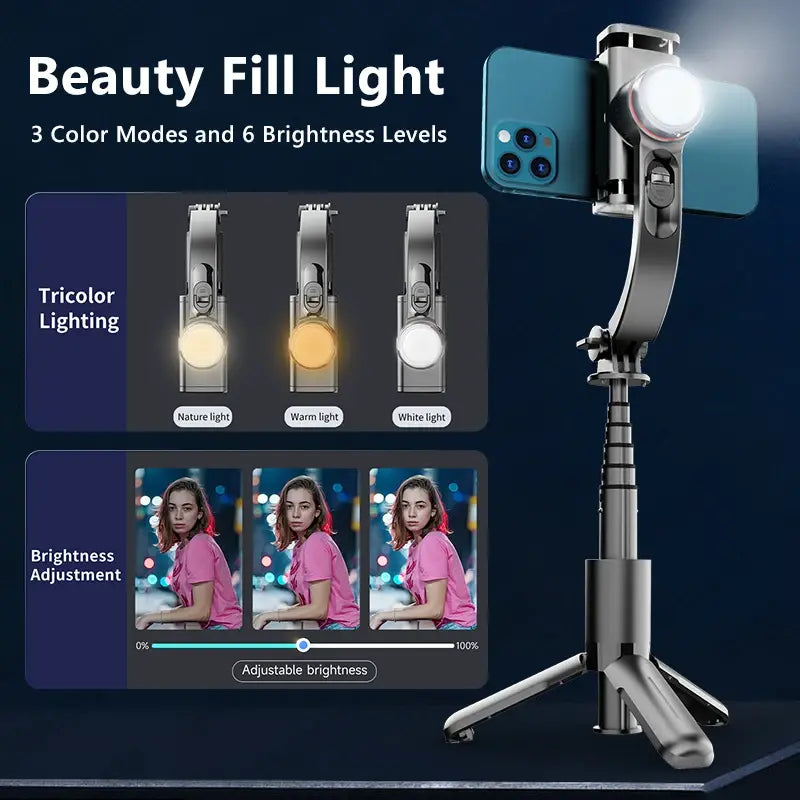 Gimbal Stabilizer Selfie Stick Tripod WEM Support (www.WEM.support)