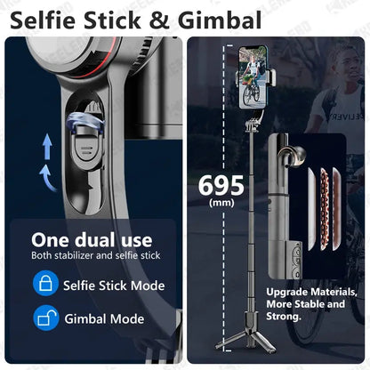 Gimbal Stabilizer Selfie Stick Tripod WEM Support (www.WEM.support)