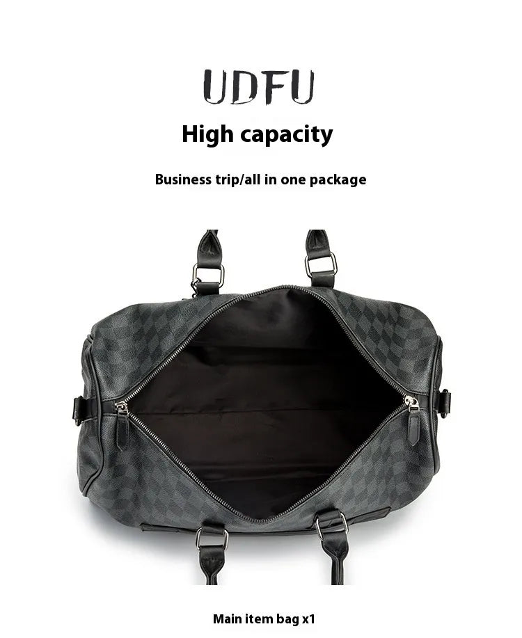 Large Capacity Korean Plaid Crossbody Travel Bag WEM Support (www.WEM.support)