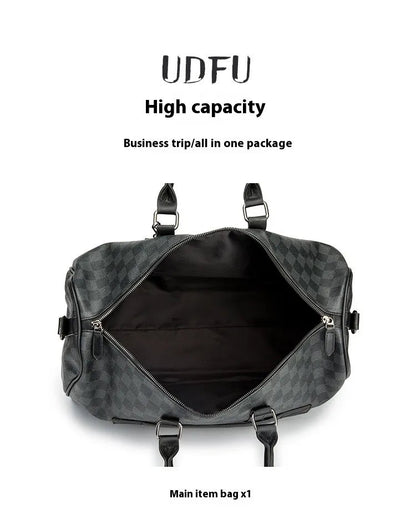 Large Capacity Korean Plaid Crossbody Travel Bag WEM Support (www.WEM.support)