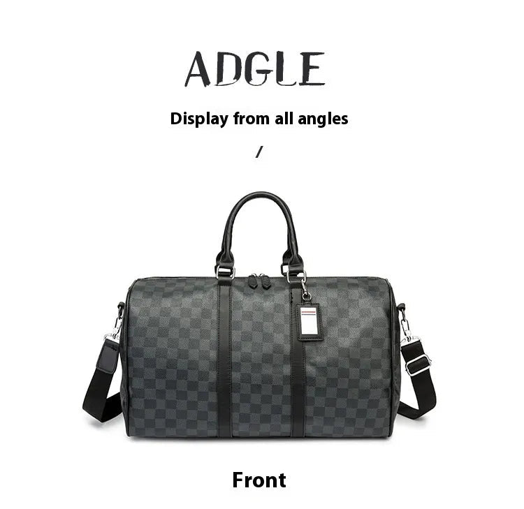 Large Capacity Korean Plaid Crossbody Travel Bag WEM Support (www.WEM.support)