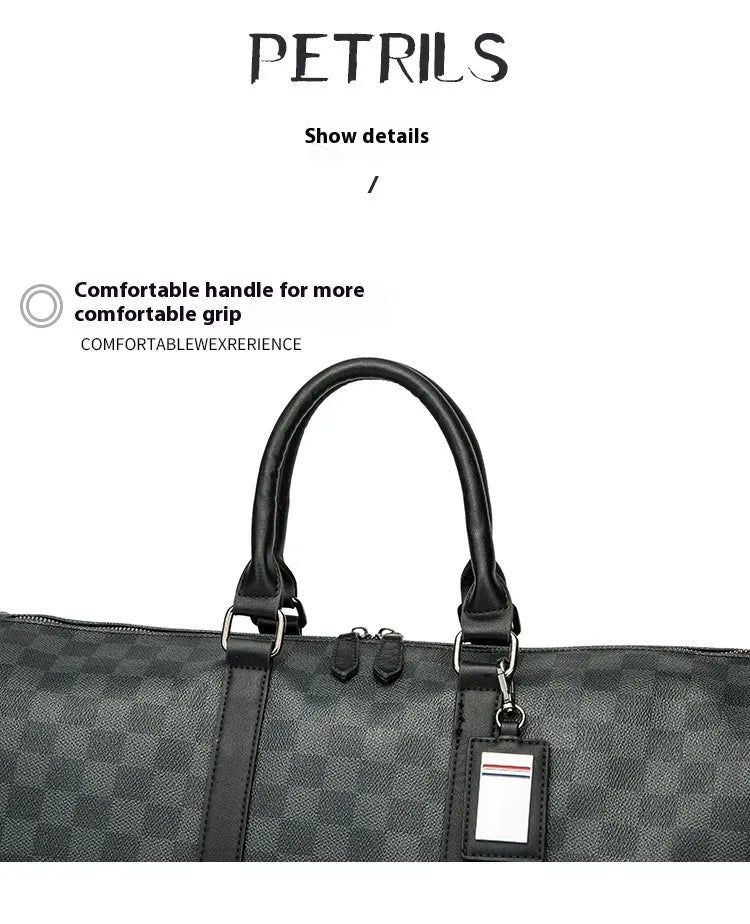 Large Capacity Korean Plaid Crossbody Travel Bag WEM Support (www.WEM.support)