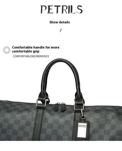 Large Capacity Korean Plaid Crossbody Travel Bag WEM Support (www.WEM.support)