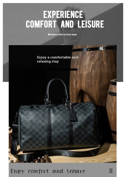 Large Capacity Korean Plaid Crossbody Travel Bag WEM Support (www.WEM.support)