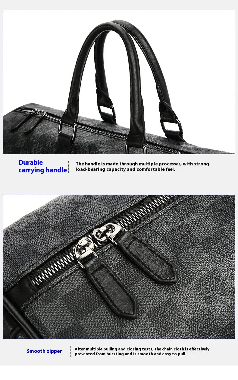 Large Capacity Korean Plaid Crossbody Travel Bag WEM Support (www.WEM.support)