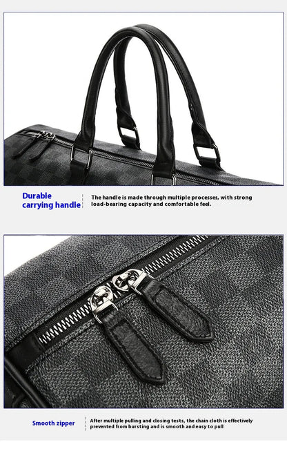 Large Capacity Korean Plaid Crossbody Travel Bag WEM Support (www.WEM.support)