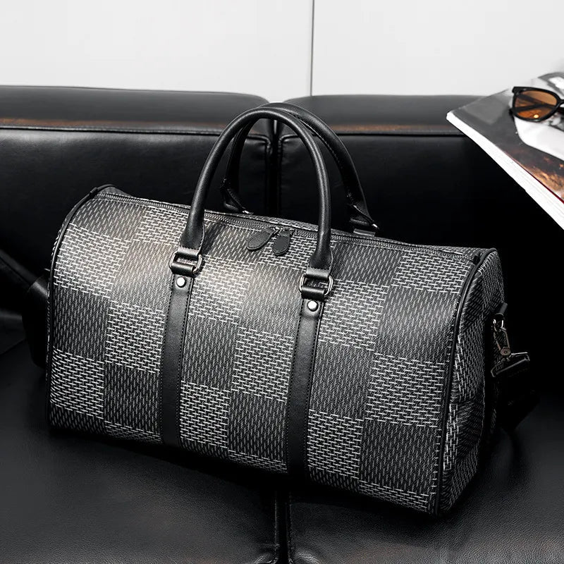 Large Capacity Korean Plaid Crossbody Travel Bag WEM Support (www.WEM.support)