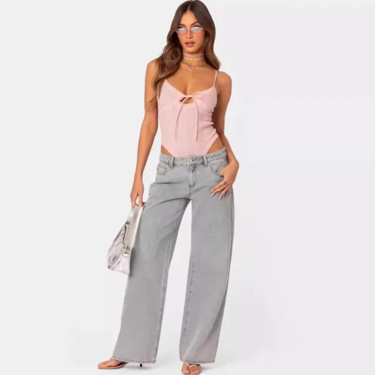 Loose Retro Printed Jeans WEM Support (www.WEM.support)