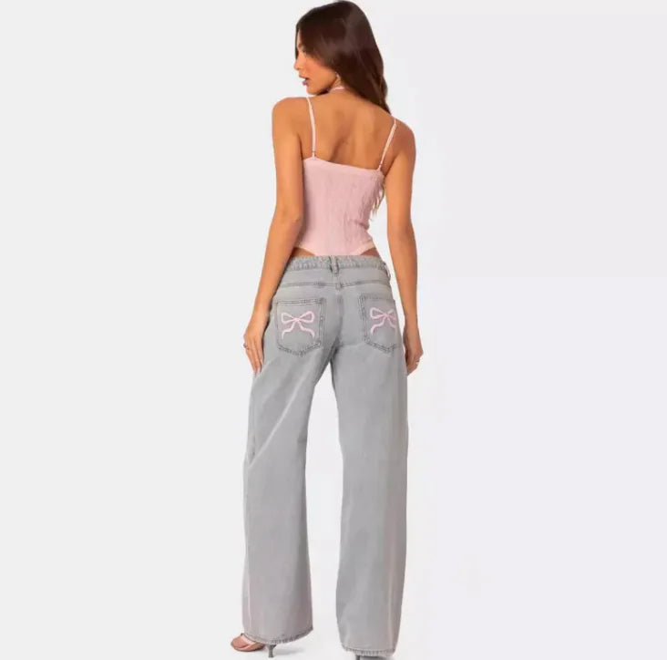 Loose Retro Printed Jeans WEM Support (www.WEM.support)