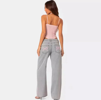 Loose Retro Printed Jeans WEM Support (www.WEM.support)