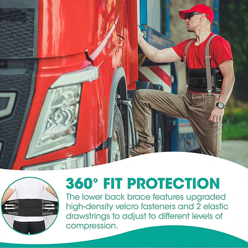 Adjustable Lower Back Brace Lumbar Support Waist Belt For Men Women Pain Relief WEM Support (www.WEM.support)