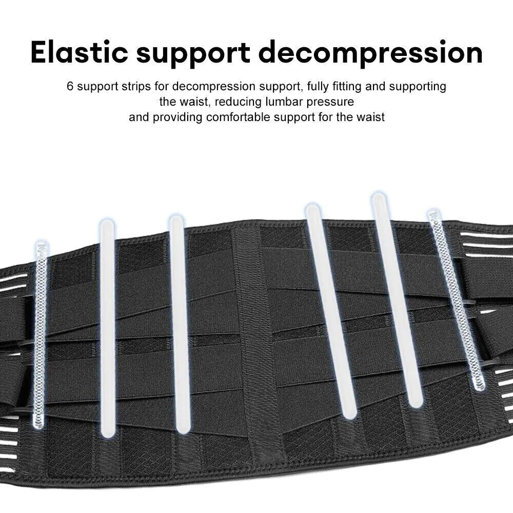 Adjustable Lower Back Brace Lumbar Support Waist Belt For Men Women Pain Relief WEM Support (www.WEM.support)