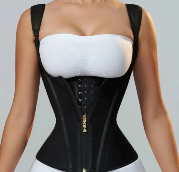 Elastic Mesh Slimming Corset with Zipper WEM Support (www.WEM.support)