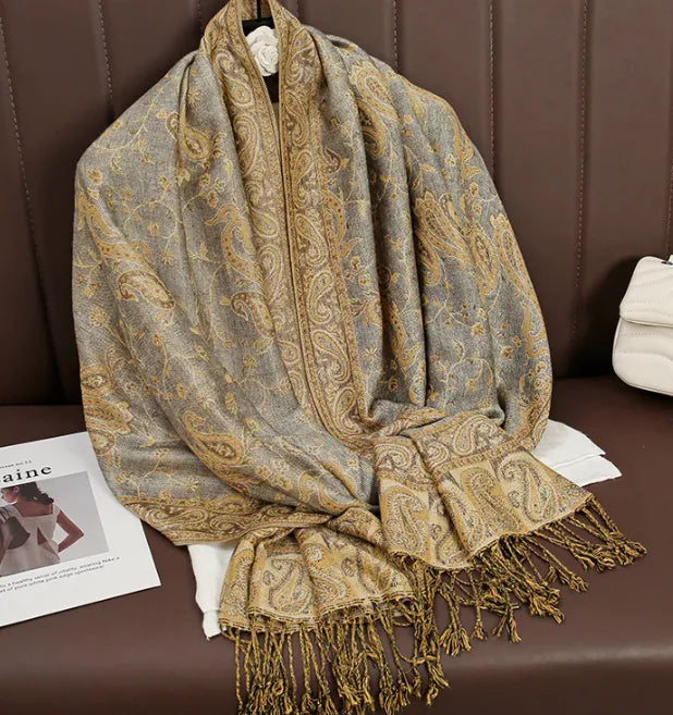 Cashmere Shawl – Women's Printed Warm Scarf WEM Support (www.WEM.support)