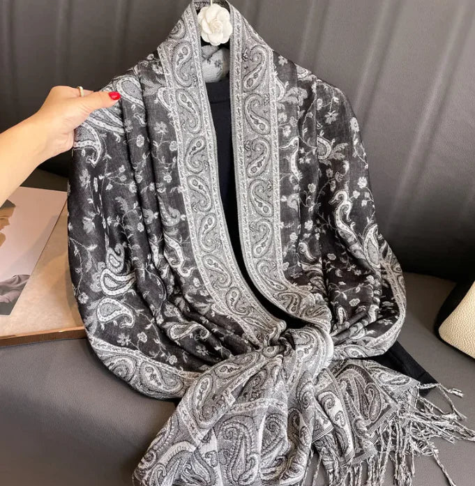 Cashmere Shawl – Women's Printed Warm Scarf WEM Support (www.WEM.support)