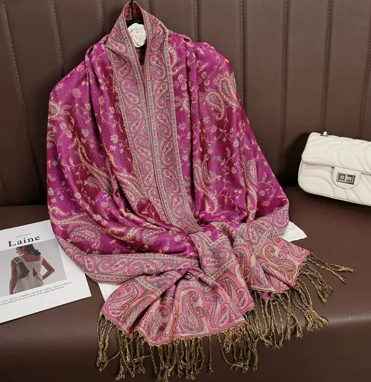 Cashmere Shawl Women's Printed Warm Scarf WEM Support (www.WEM.support)
