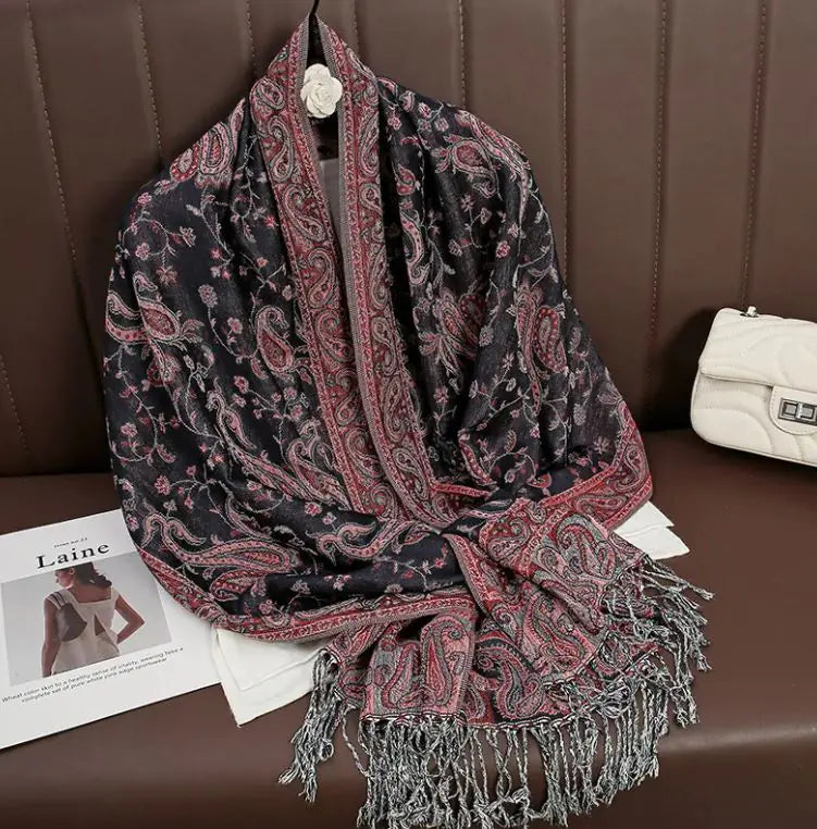 Cashmere Shawl Women's Printed Warm Scarf WEM Support (www.WEM.support)