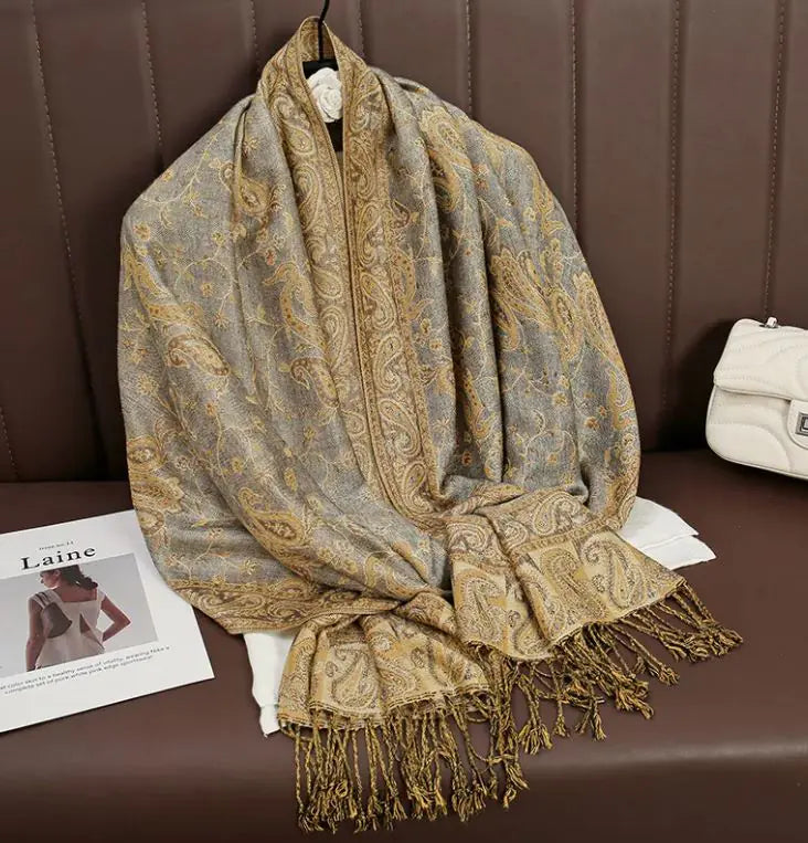 Cashmere Shawl Women's Printed Warm Scarf WEM Support (www.WEM.support)
