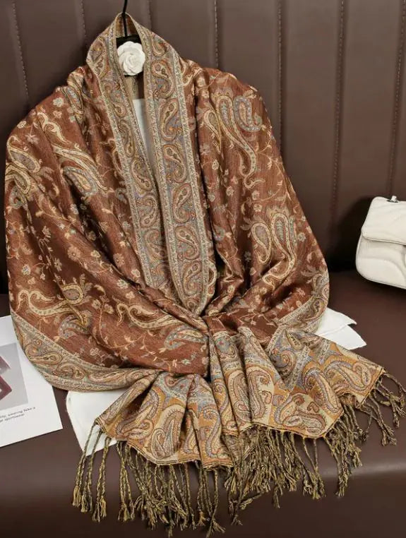 Cashmere Shawl Women's Printed Warm Scarf WEM Support (www.WEM.support)