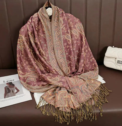 Cashmere Shawl Women's Printed Warm Scarf WEM Support (www.WEM.support)