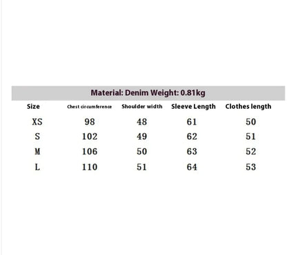 Women's Denim Jacket with Hemming Sleeves and Trousers WEM Support (www.WEM.support)