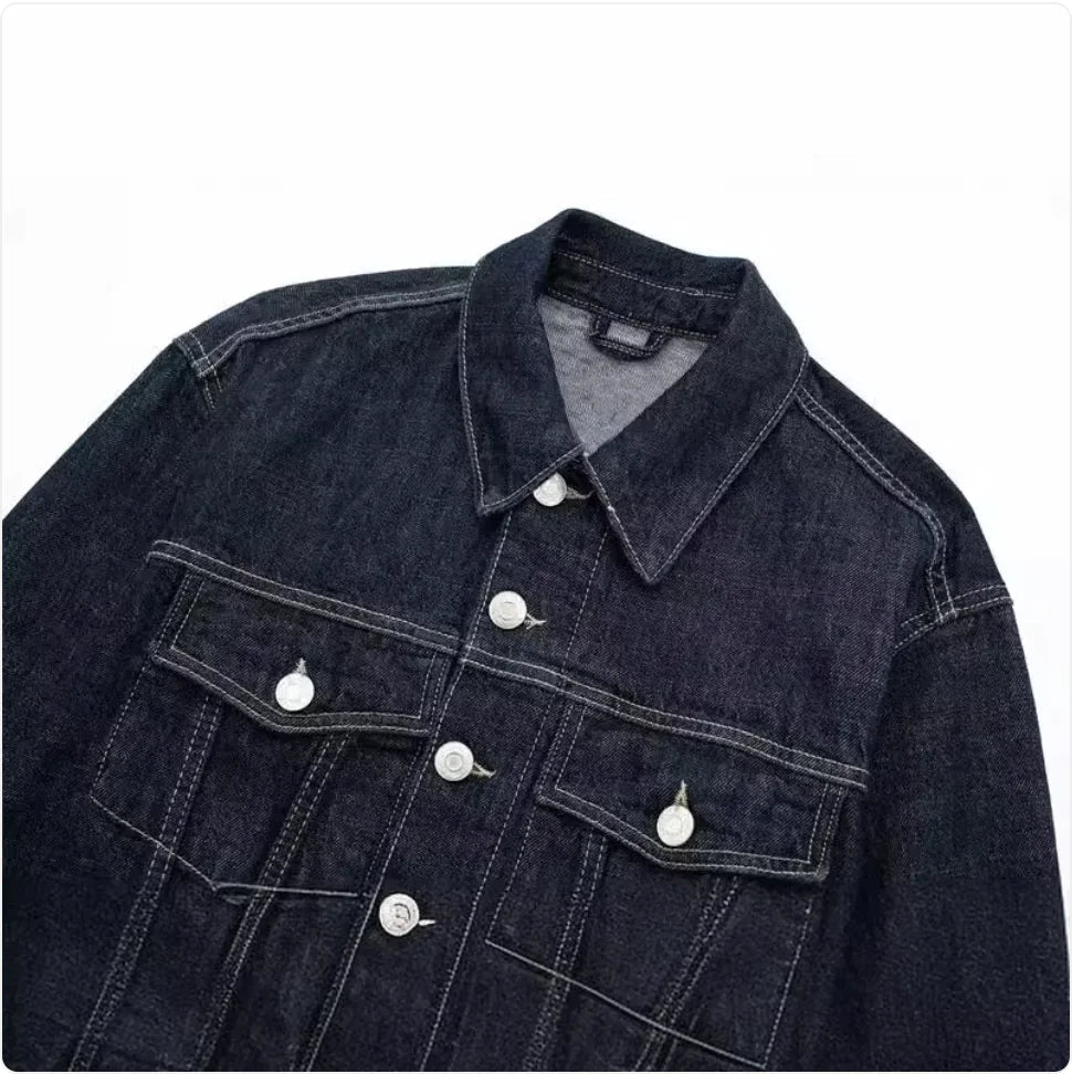 Women's Denim Jacket with Hemming Sleeves and Trousers WEM Support (www.WEM.support)