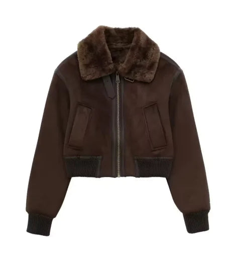 Fur-Lined Double-Sided Motorcycle Jacket WEM Support (www.WEM.support)